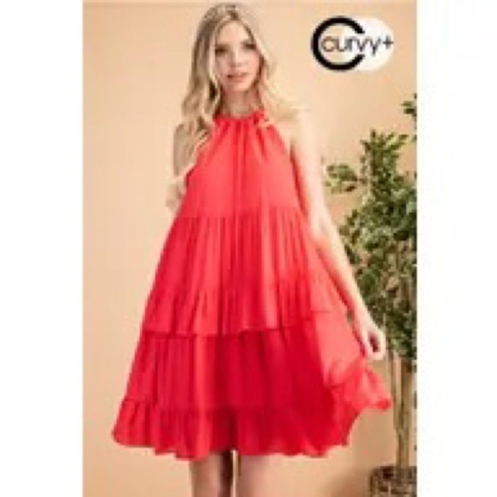 Pink tiered dress by 1.4.3 Story